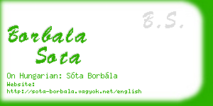 borbala sota business card